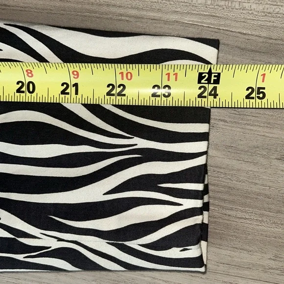 Worthington Zebra Print Trench Coat XL NWOT Stretch Black/White Cotton Funky - Picture 12 of 12